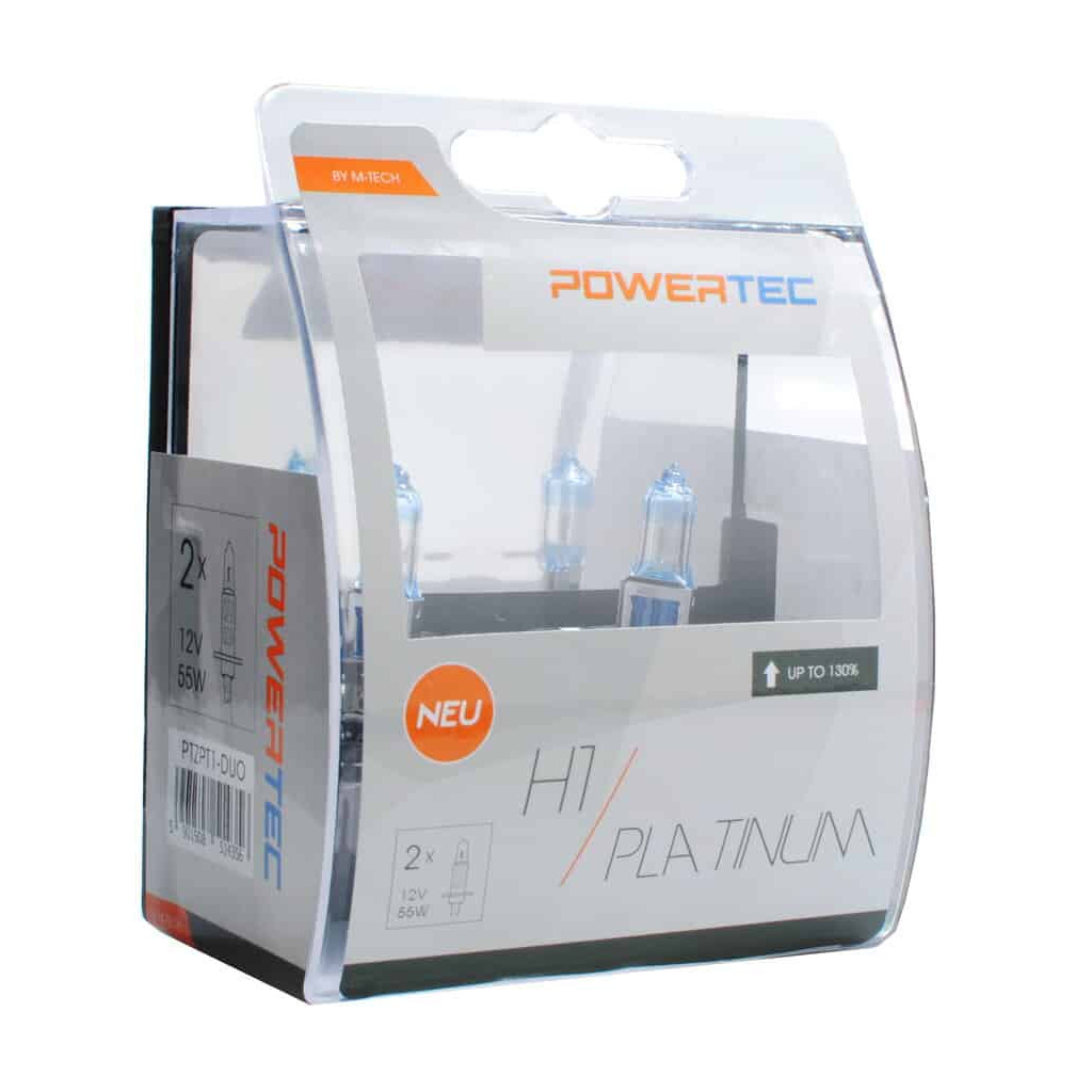 Auto sijalica Powertec Platinum +130% H1 12V /cena za par sijalica/