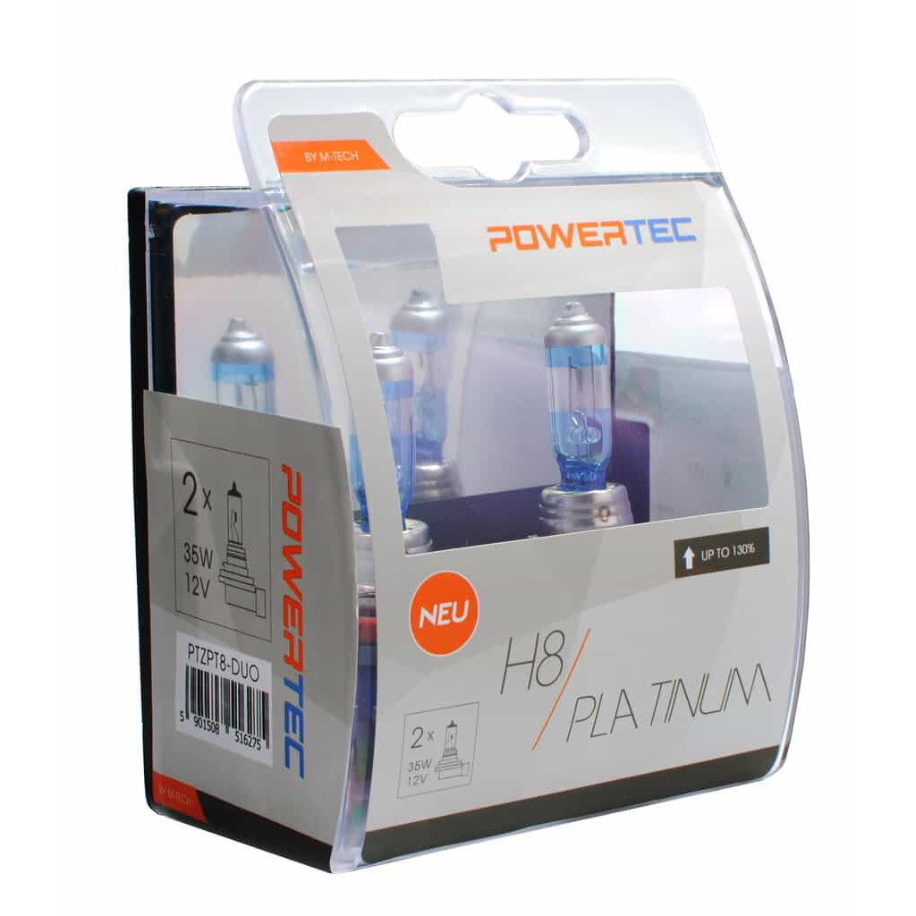Auto sijalica Powertec Platinum H8 +130% M-tech 12v /cena za par sijalica/