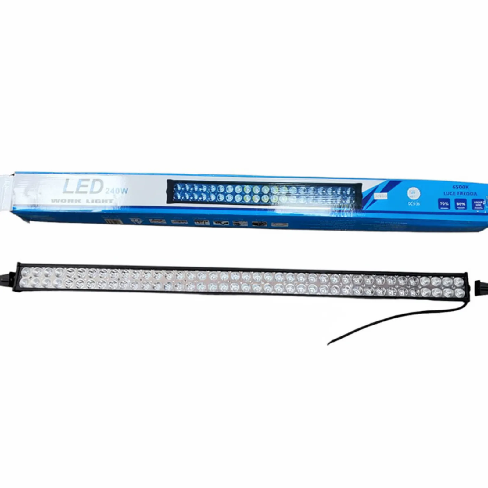 LED BAR 240W 105cm DVOBOJNI belo-žuti strob