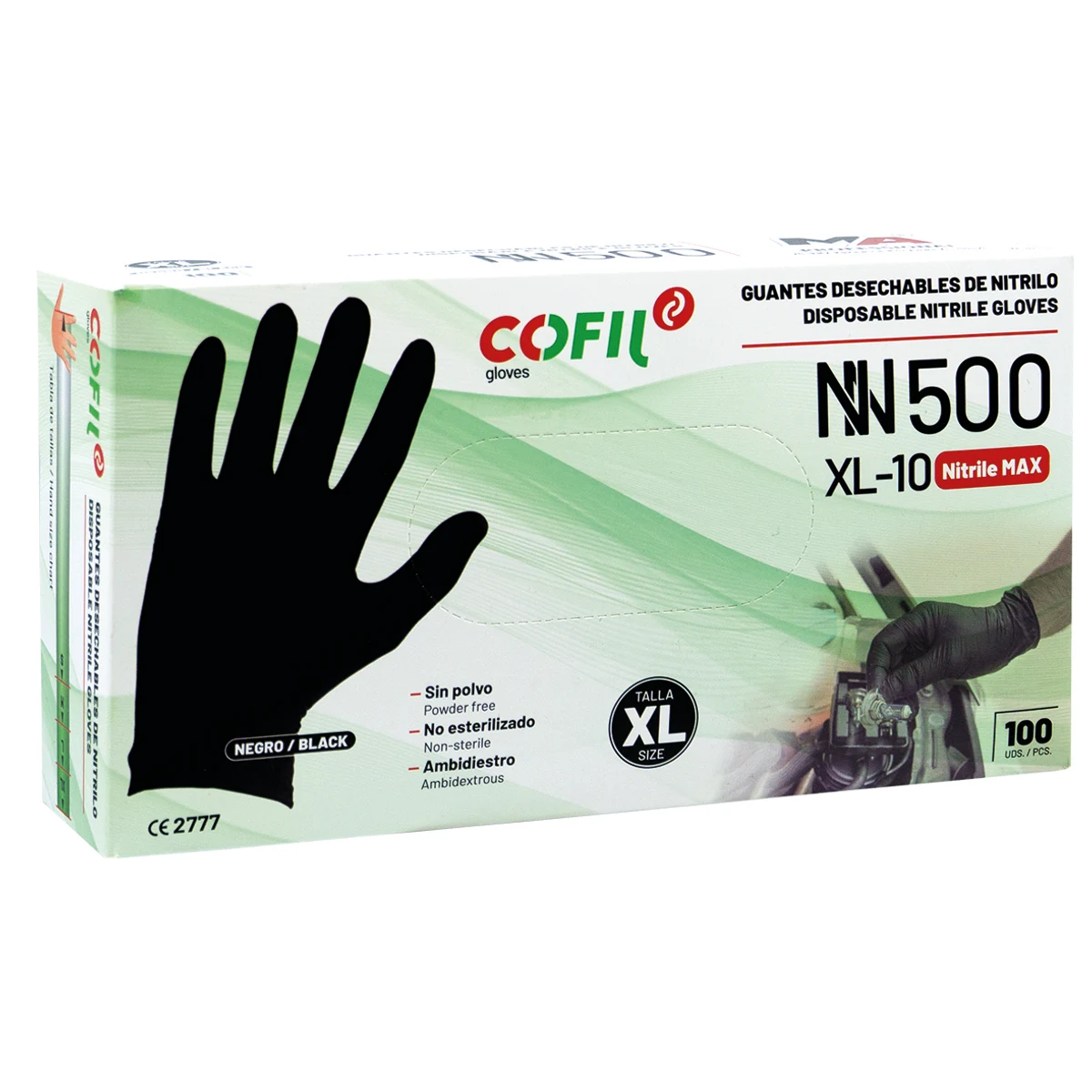 Nitrilne rukavice crne XL 100 kom