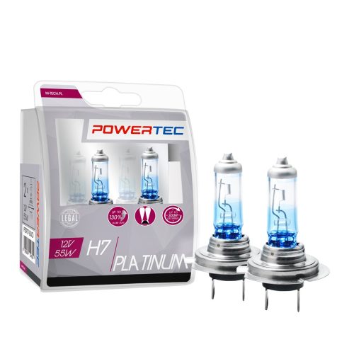 Auto sijalice Powertec Platinum +130% H7 12V /cena za par sijalica/